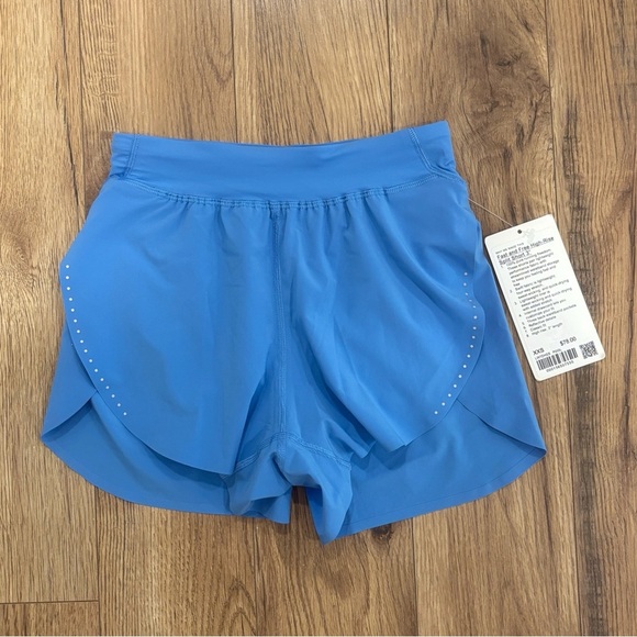 NWT Lululemon Fast And Free High Rise Split Shorts 3" In Pool Party Size 2 XXS - Picture 2 of 6